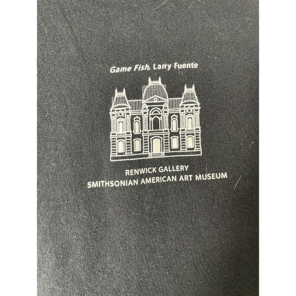 Vintage 1989 Smithsonian Institution Black Graphic Shirt Renwick Gallery - Picture 3 of 8